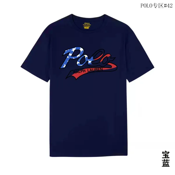 Polo Ralph Lauren Patriotic Script Logo Navy T-Shirt - 1