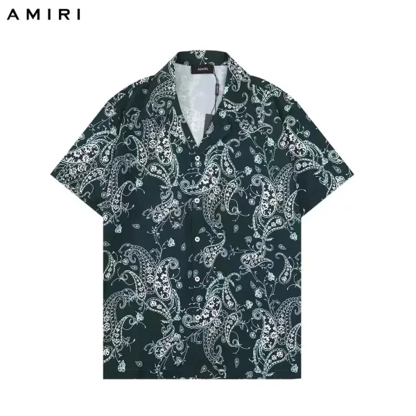 AMIRI Checkerboard Print Graphic Shirt Black White - 11