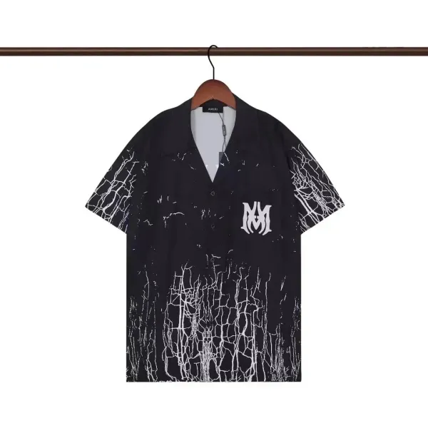 AMIRI Checkerboard Print Graphic Shirt Black White - 15
