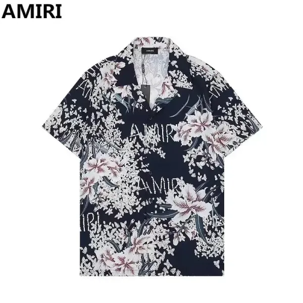 AMIRI Checkerboard Print Graphic Shirt Black White - 13
