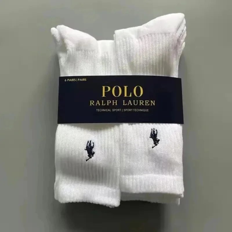 RALPH LAUREN Long White Socks (6 Pairs)