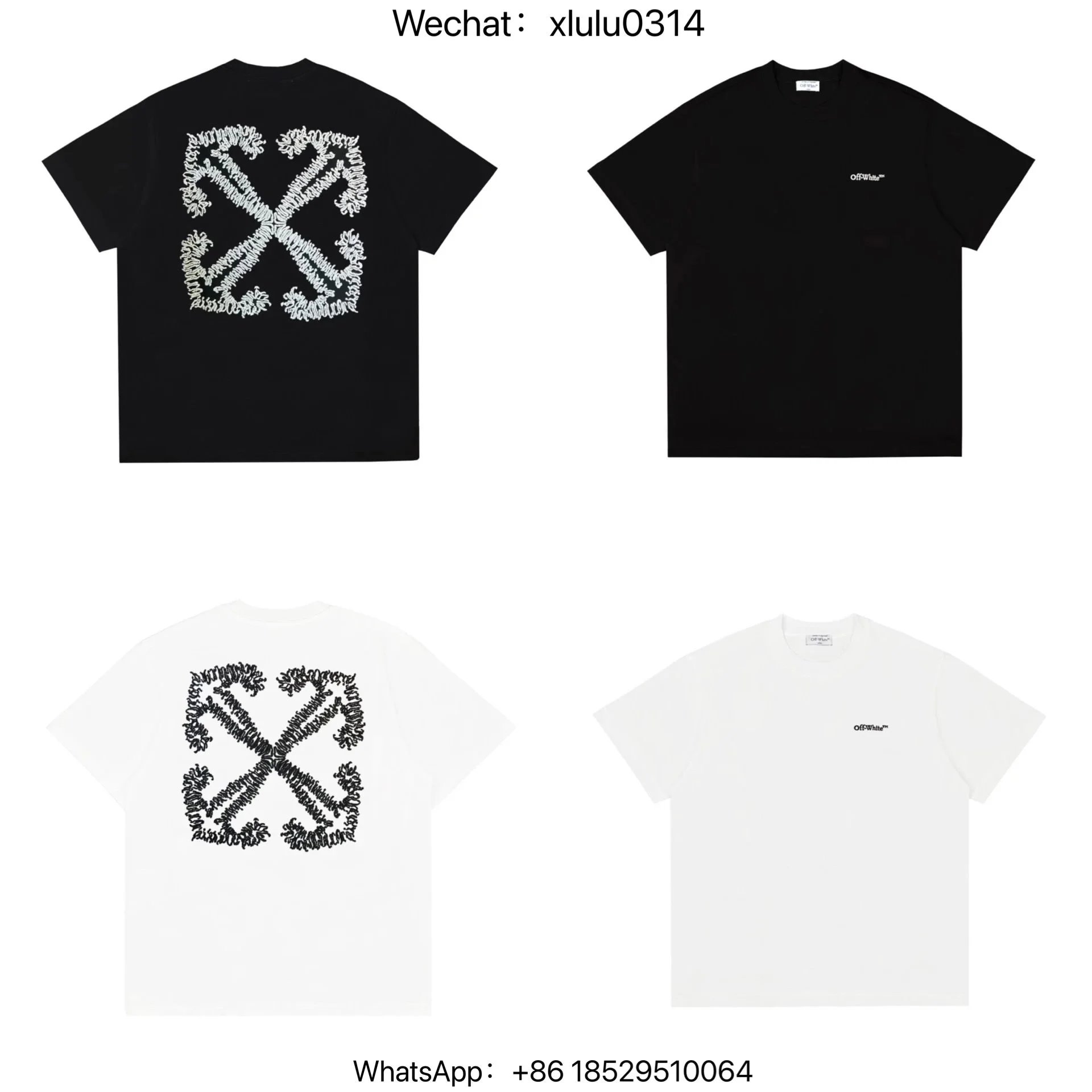 Jasonreps Ow White Embroidered Short Sleeve