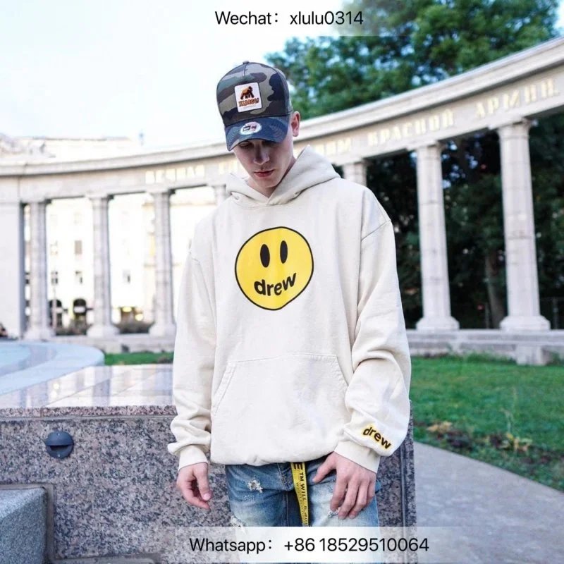 Drew House Smiley Face Hoodie Beige Hoodie