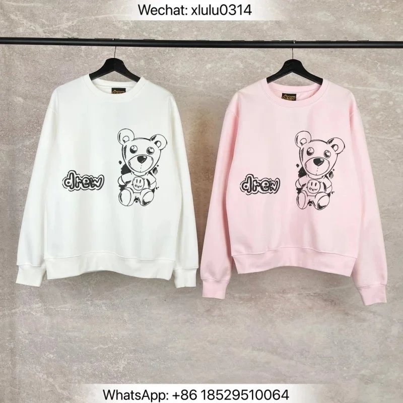 Drew House Bear Graphic Pink Hoodie - 2