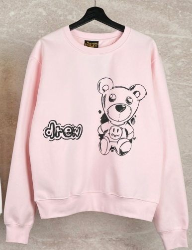 Drew House Bear Graphic Pink Hoodie - 1