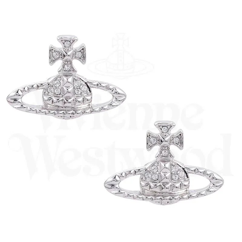 Mayfair Saturn Stud Earrings - Silver