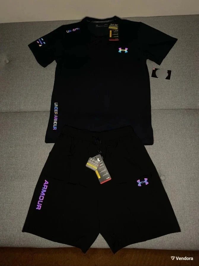 UA short sleeved shorts ice silk quick drying night running reflective (correct version)
