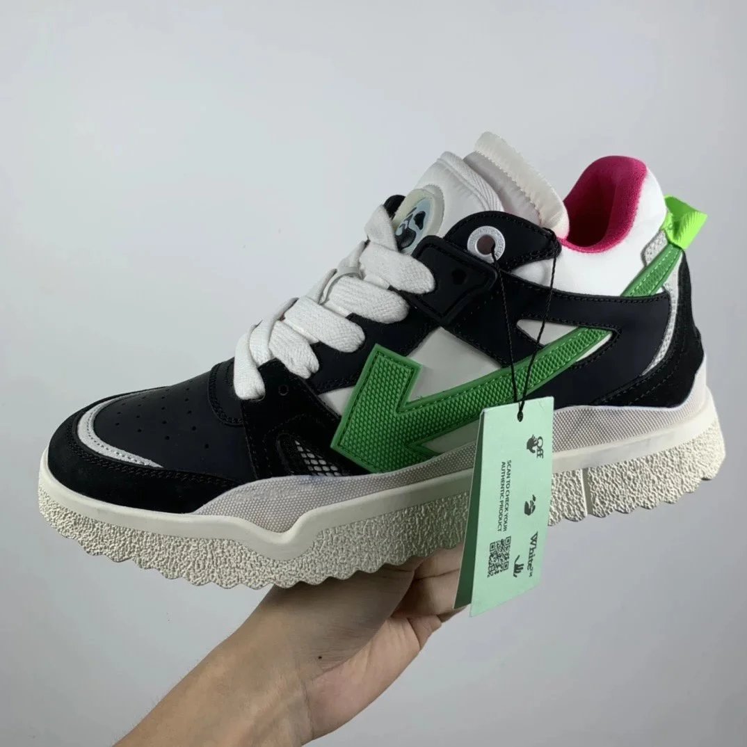Off-White Diagonal Sneaker Green White Sneakers - 16
