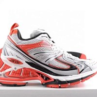 Spring shoes, gray and red