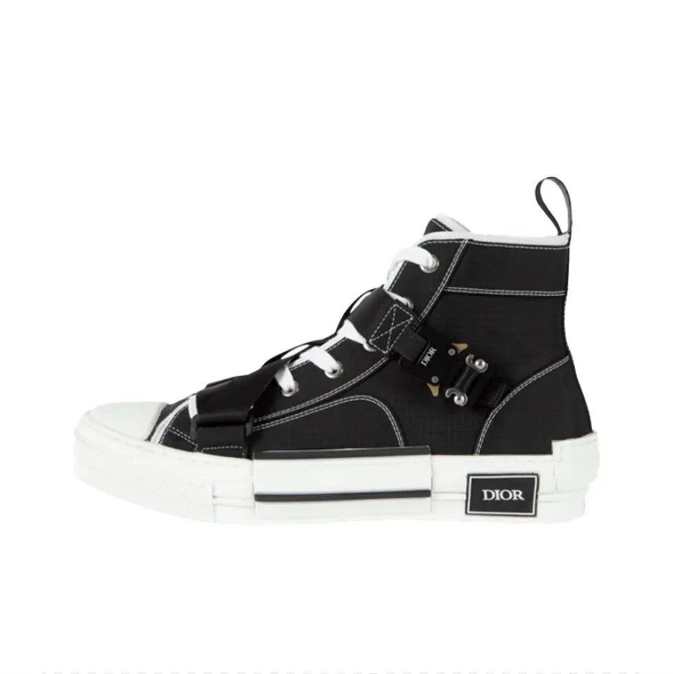 Dior B23 High-Top Black and White Sneakers - 1