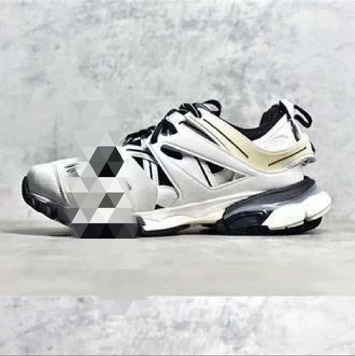 White, black, beige