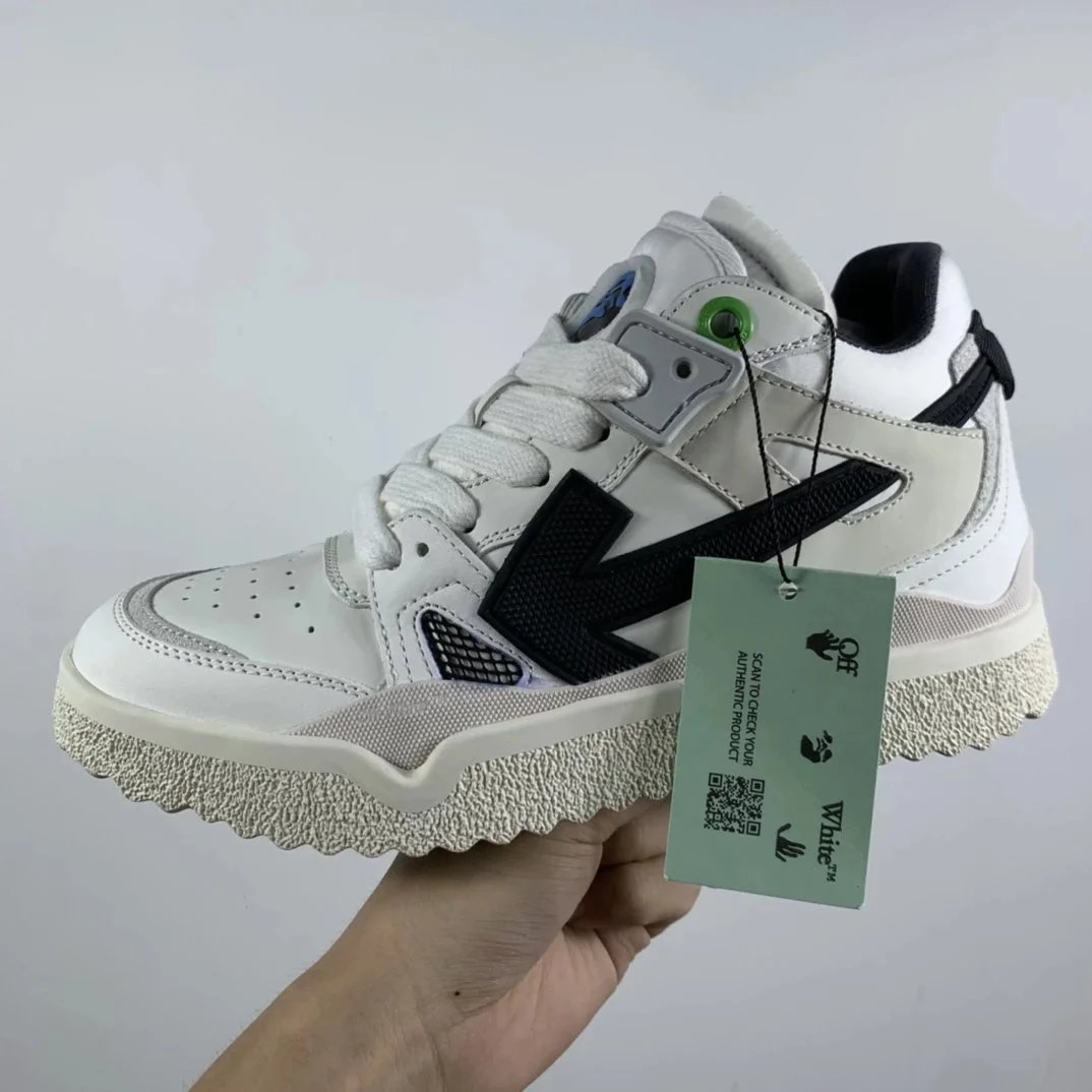 Off-White Diagonal Sneaker Green White Sneakers - 2