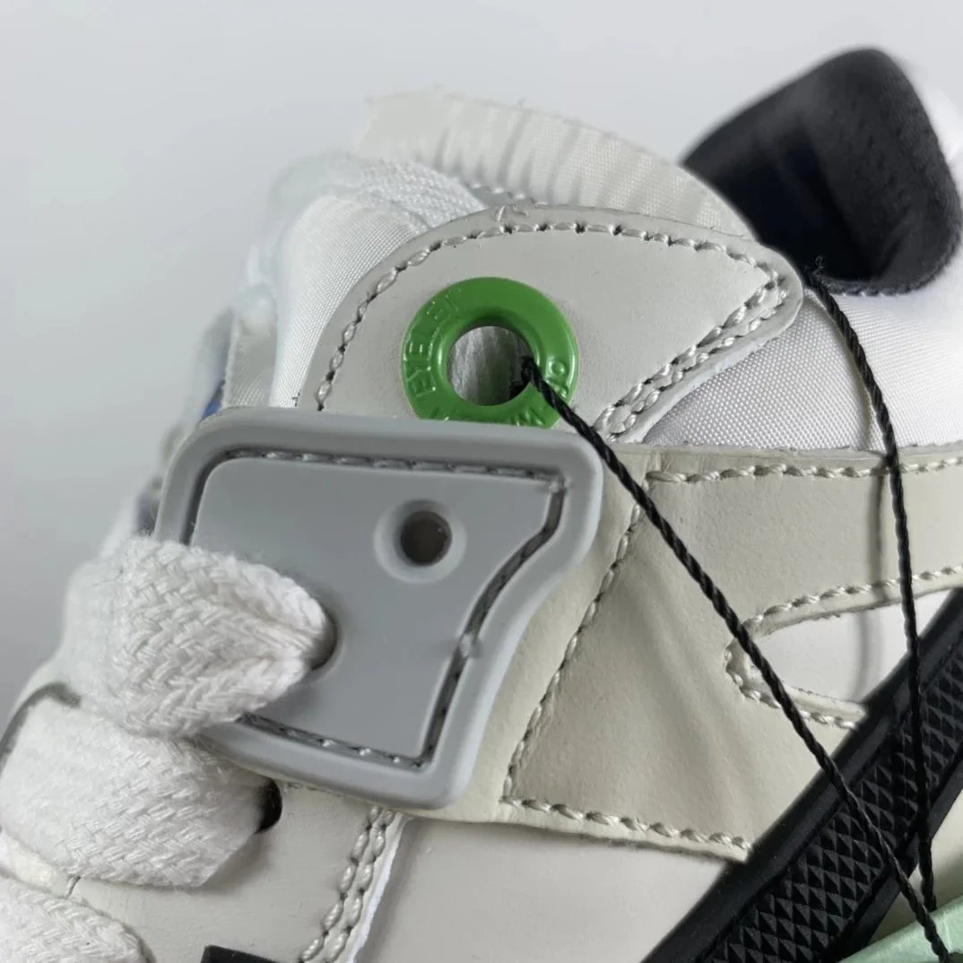 Off-White Diagonal Sneaker Green White Sneakers - 9