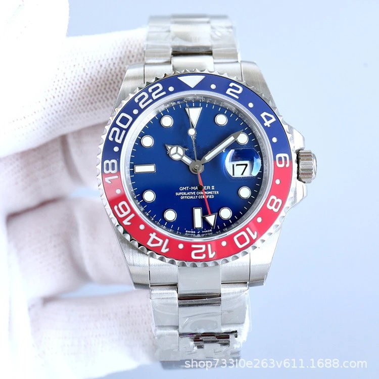 White steel blue face red blue circle with three beads