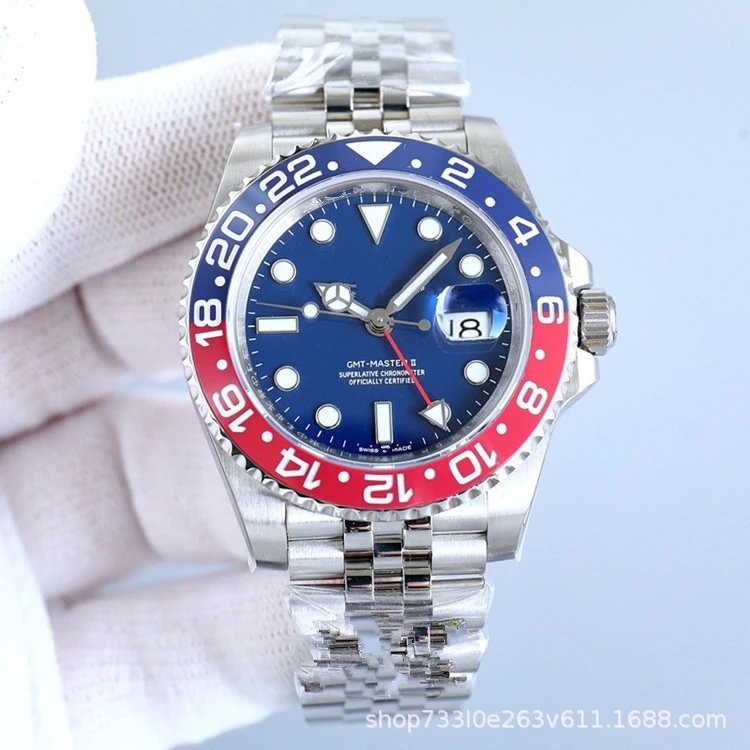 GMT Dual Time GMT Automatic Winding Fully Automatic Mechanical Watch Coke Circle Sprite Circle Danilu Watch