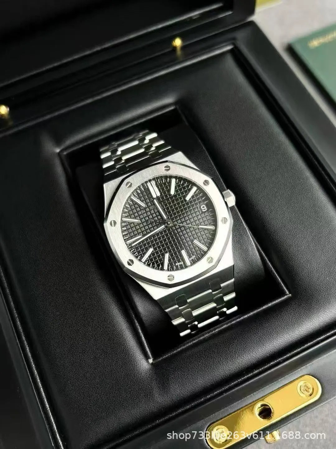 Steel band black dial