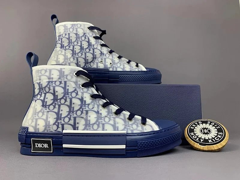 Dior B23 High-Top Sneaker with Oblique Canvas Upper