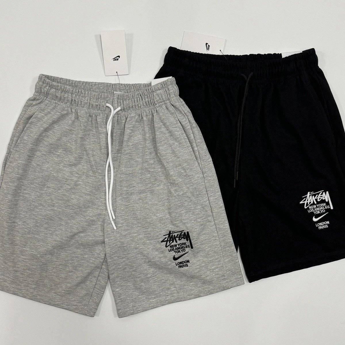 333 High end Solid Color Summer Lightweight Straight Embroidered Printed Casual Pants Sports Pants AJ Flyman Logo Versatile Pentagram Pants