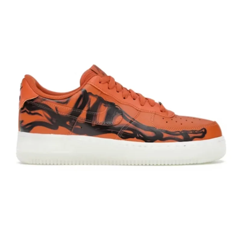 Nike air Force 1 Low Orange Skeleton Halloween 