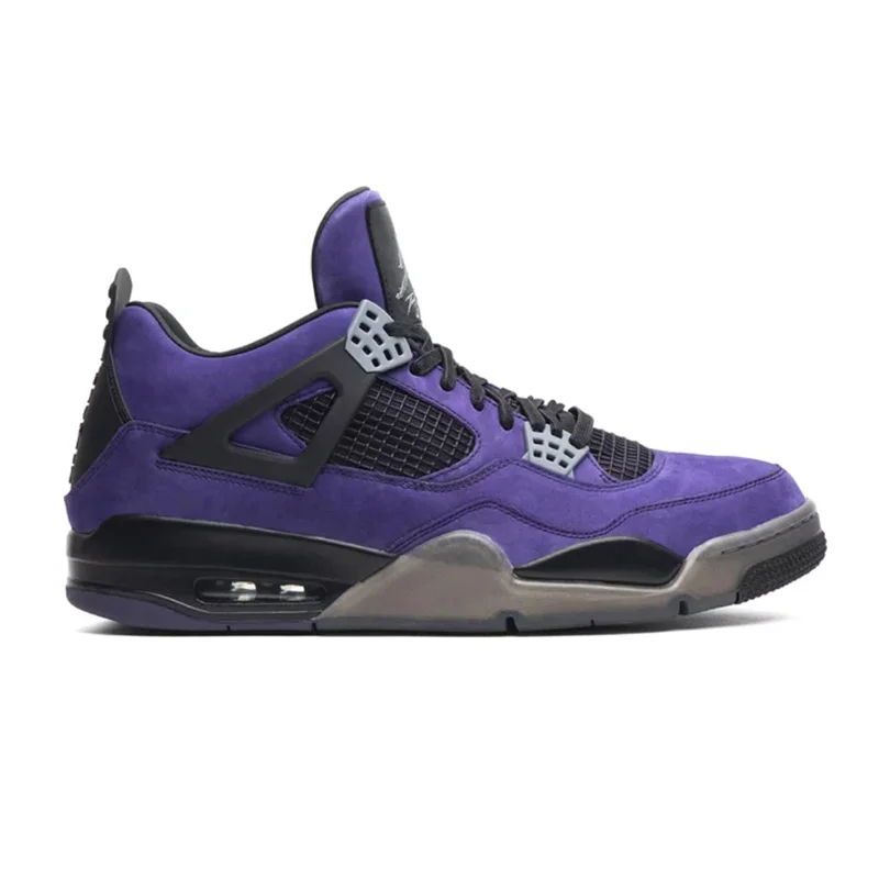 Trav1s Sc0tt x Air Jordan 4 Retro &#39;Purple Suede - Black Midsole&#39; 