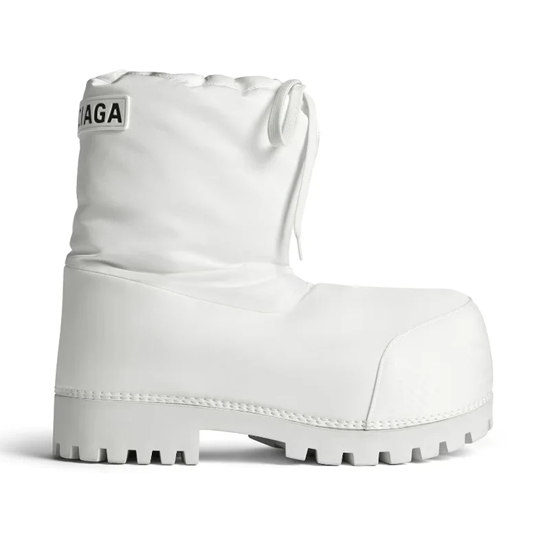 Balenciaga Alaska Low Boots in White 