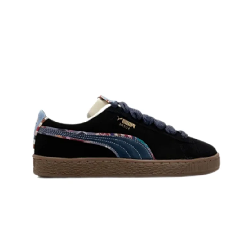 Puma Suede Bz Emb &#39;Black Navy Marzipan Light Blue 