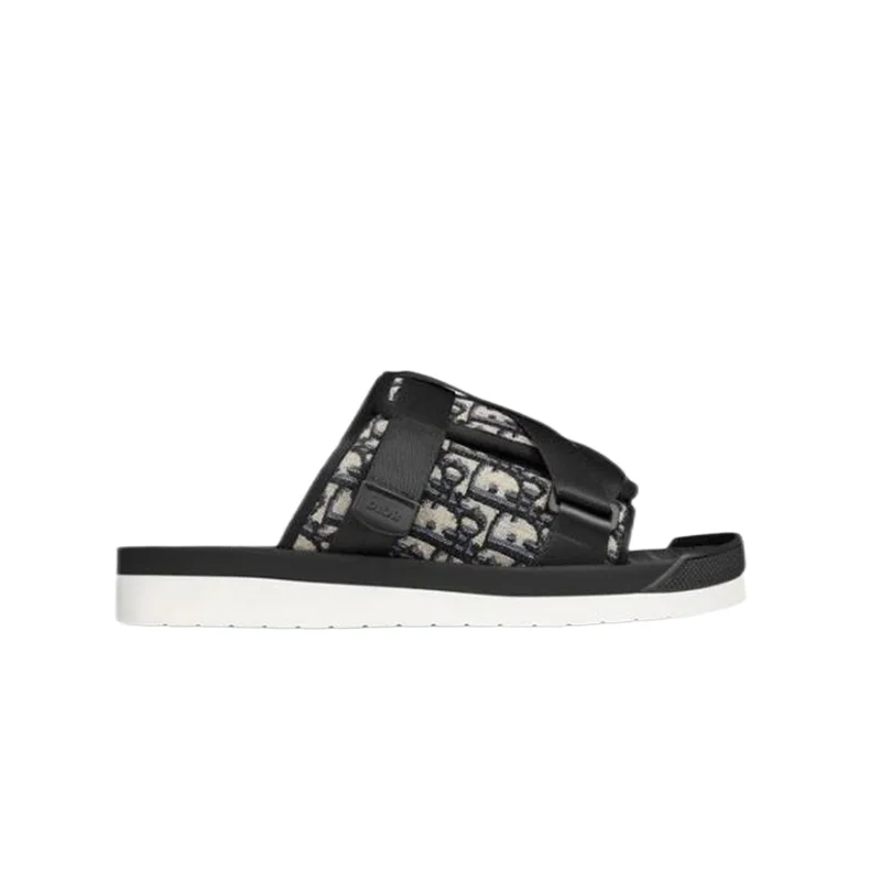 Dior Alpha Oblique Slippers Black 