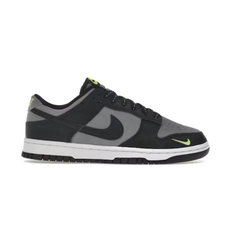 FK batch Nike Dunk Low Black Cool Grey Volt Mini Swoosh 