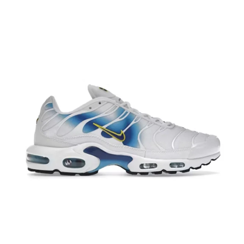 Nike air Max Plus Spray Paint Swoosh White Blue 