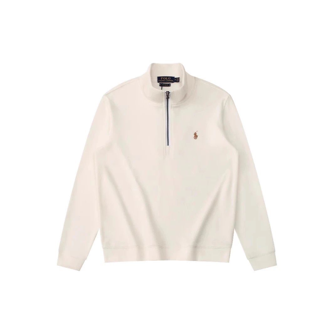R*E*P* Men's American Paul Pure Cotton Half-Zip Sweater, Autumn/Winter New Style Pony Stand Collar Casual Outerwear Versatile