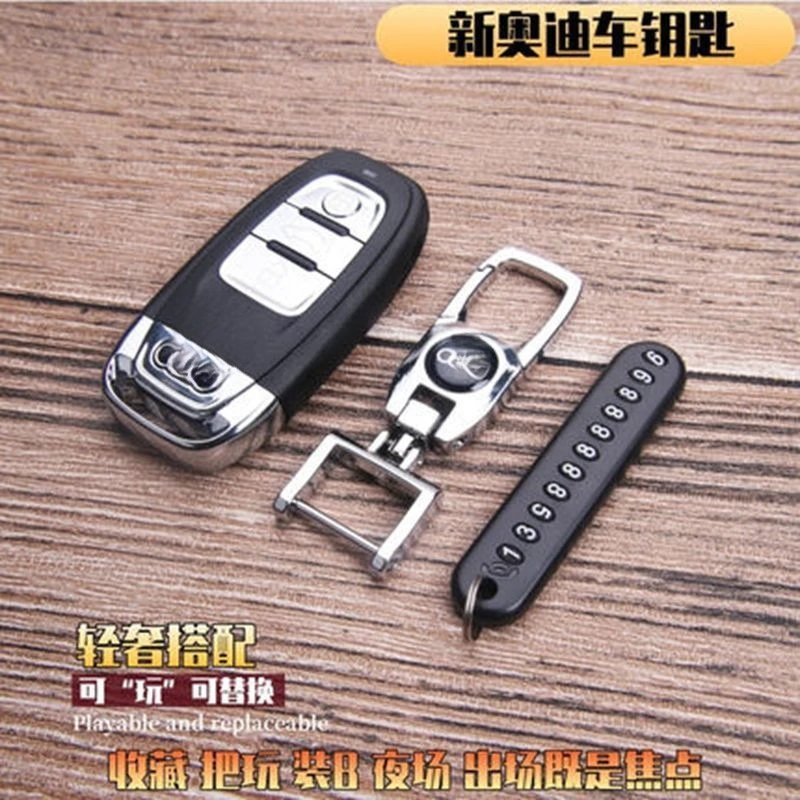 New Audi with circuit board, includes key cutting + keychain