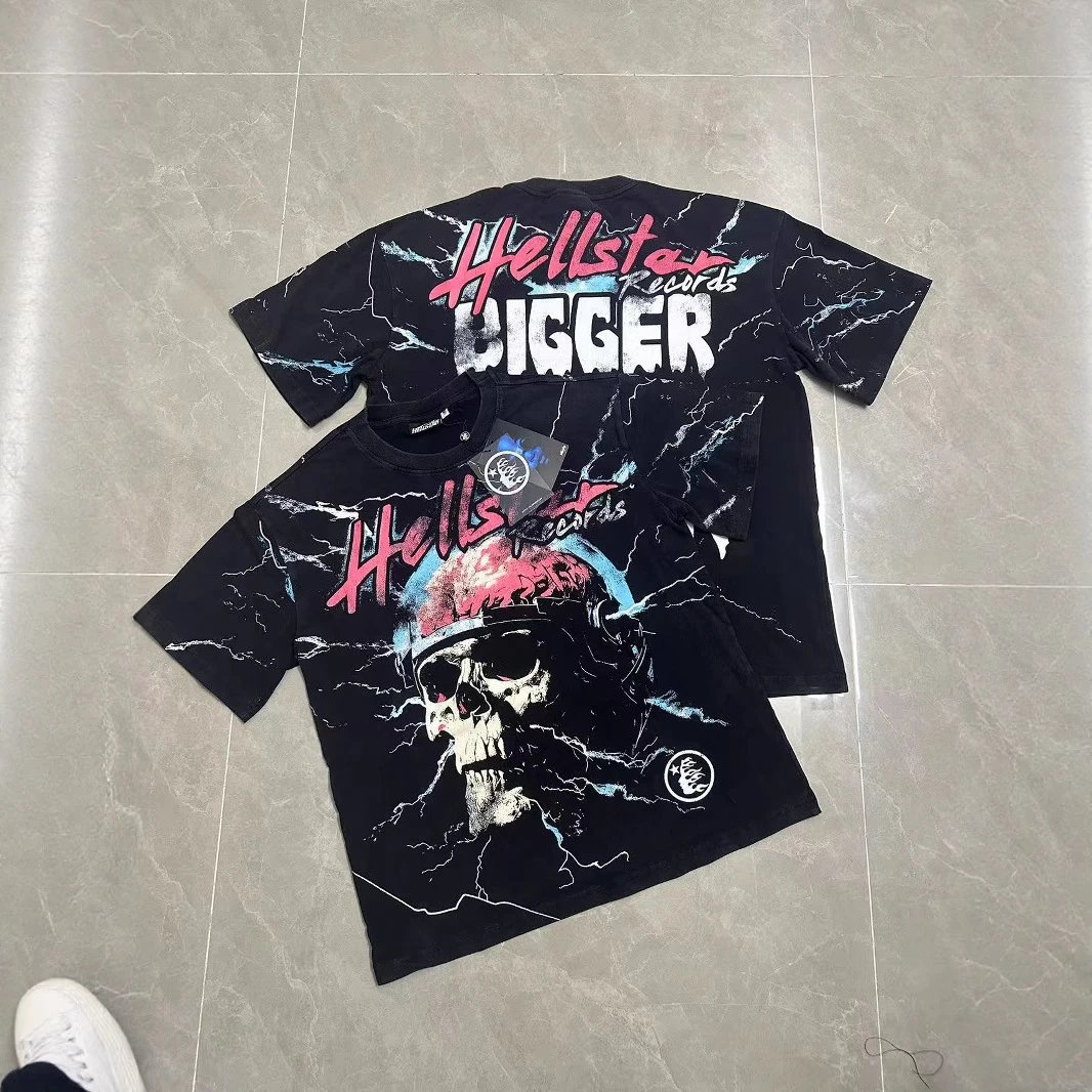Hellstar Graphic Print Black Streetwear T-Shirt