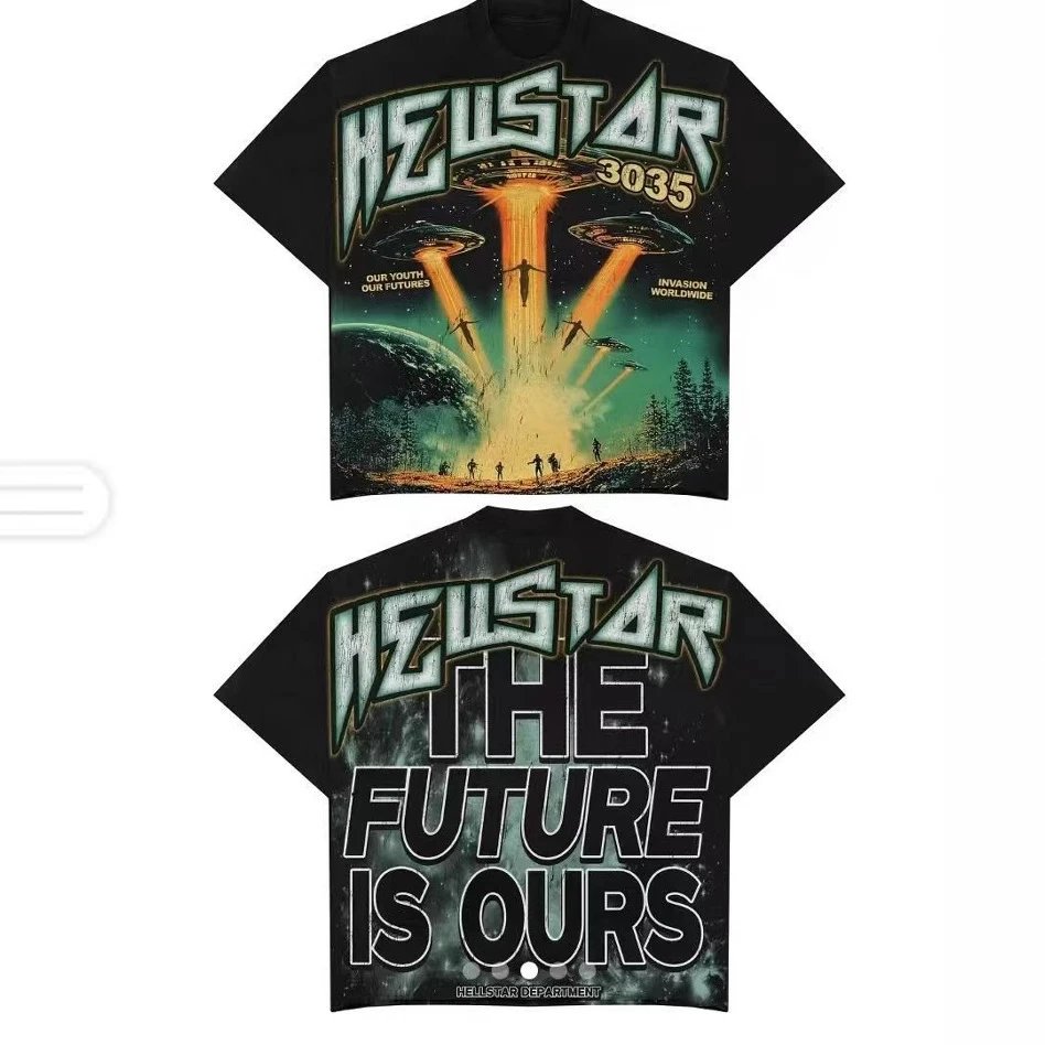 Hellstar Graphic Print Black Streetwear T-Shirt