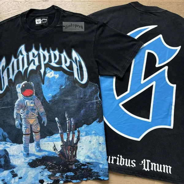 Godspeed Uribus Unum Black Graphic T-Shirt - 1