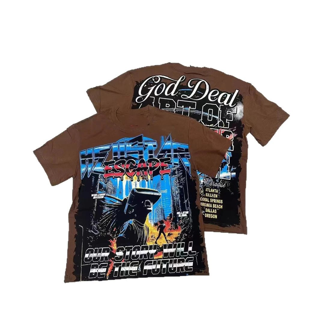 Hellstar Graphic Print Black Streetwear T-Shirt