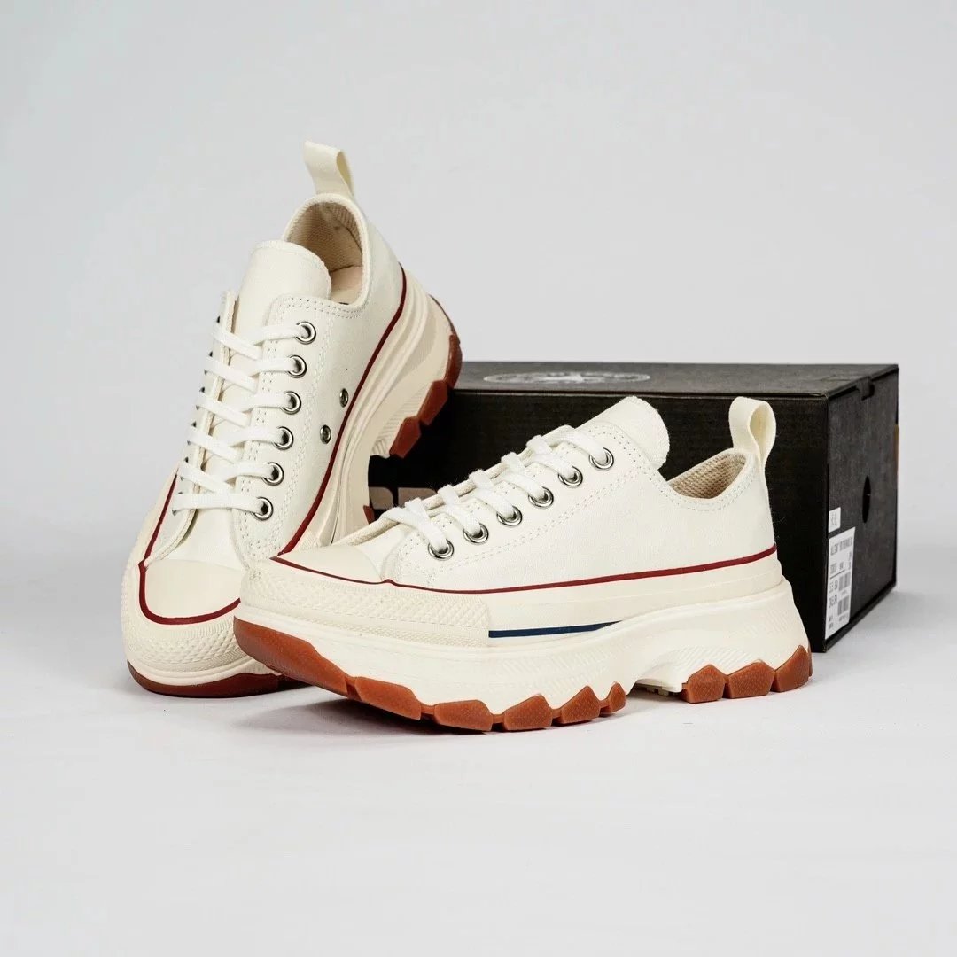 Converse Sneakers All Star 100 Trekwave H platform canvas — Beige, low-top