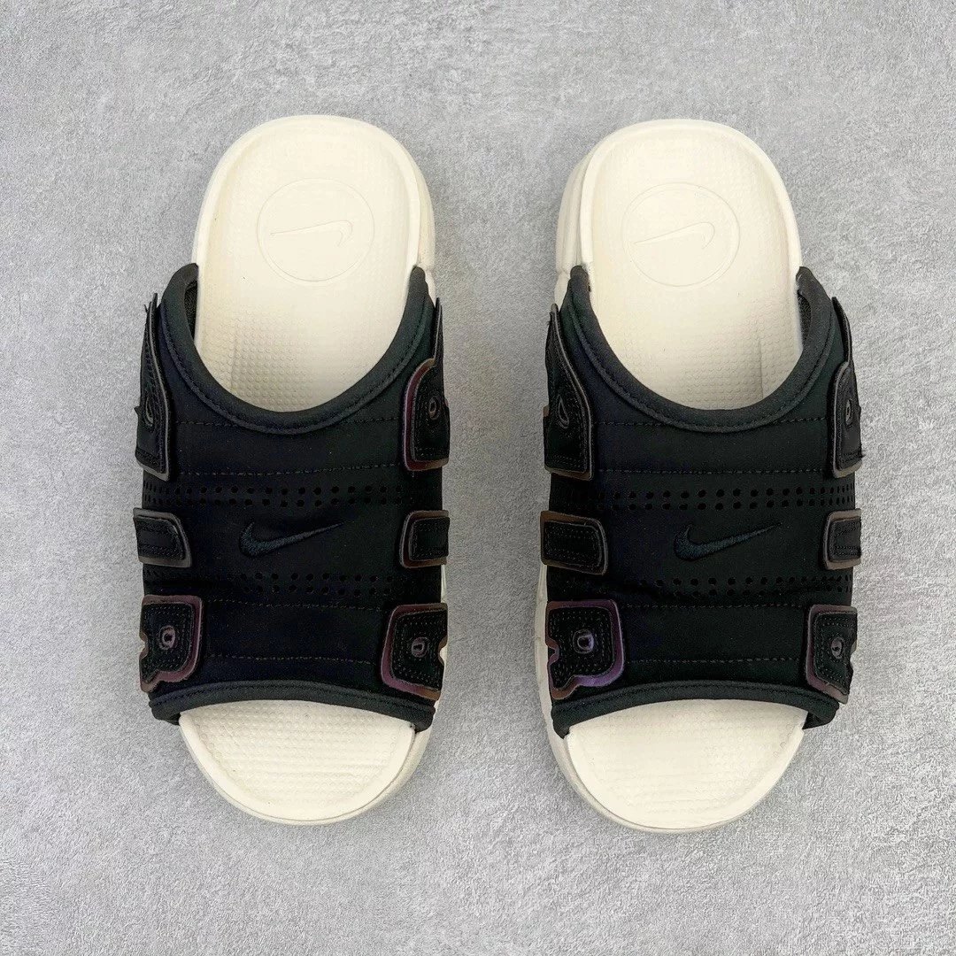 Nike Sandals Air More Uptempo Slide — Black purple