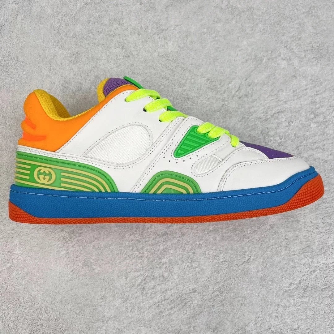 Gucci Sneakers Basket low-top — White, green, and purple