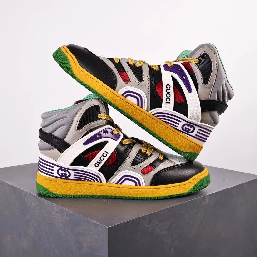 Gucci Sneakers Basket low-top — Black, red, and white high-top