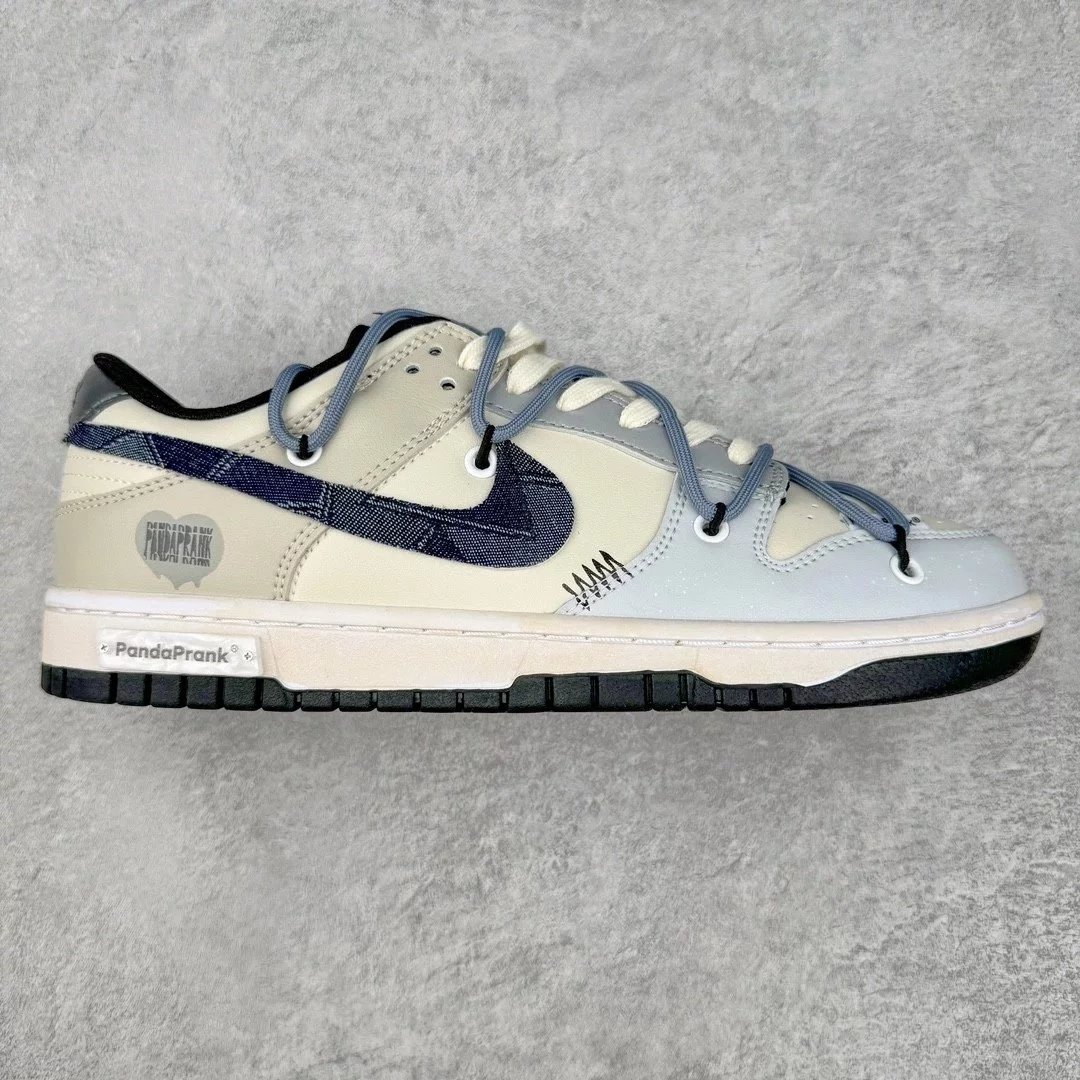 Nike Sneakers Dunk Low custom deconstructed — ocean brown blue after rain