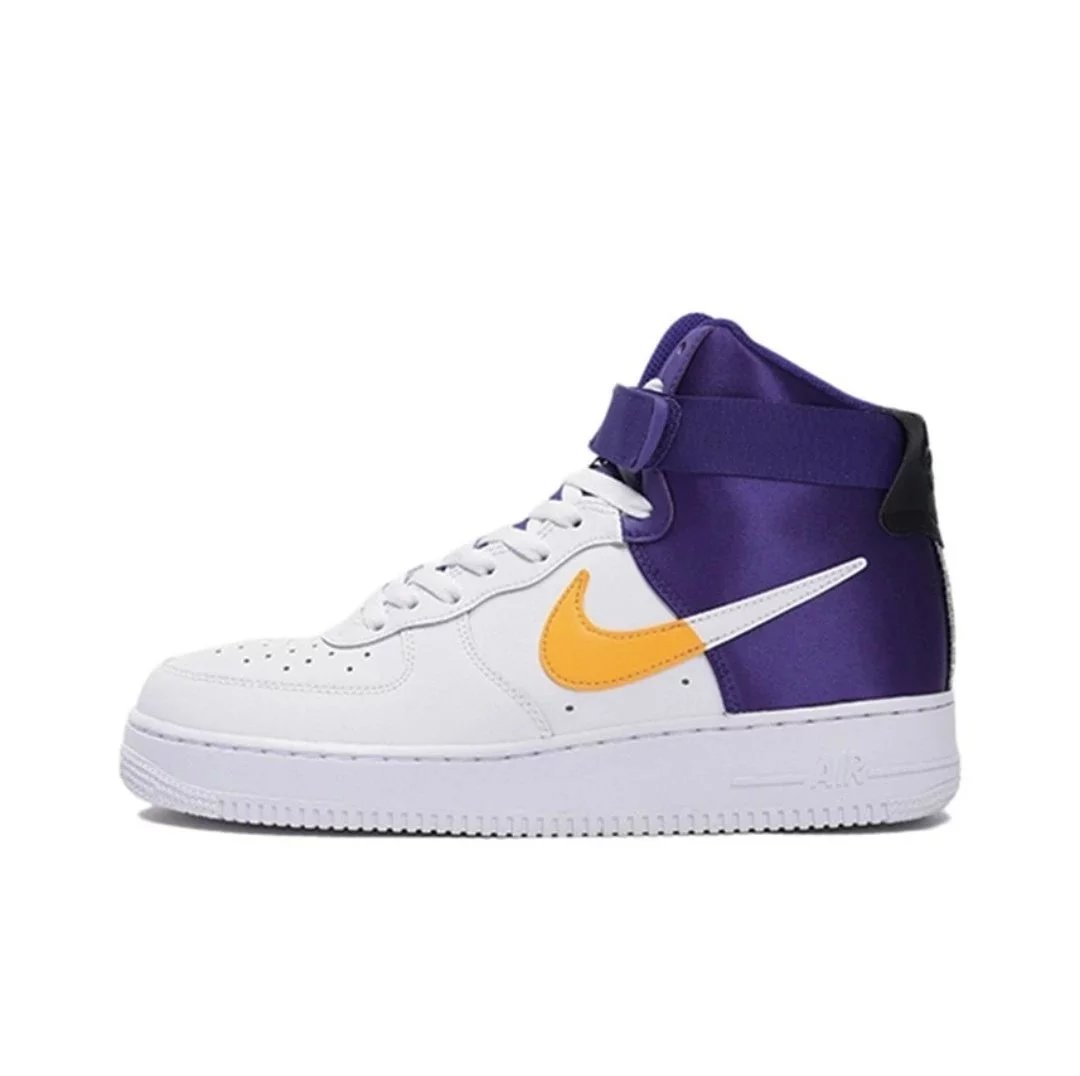 Nike Sneakers Air Force 1 High — Purple Gold Lakers BQ 4591-101