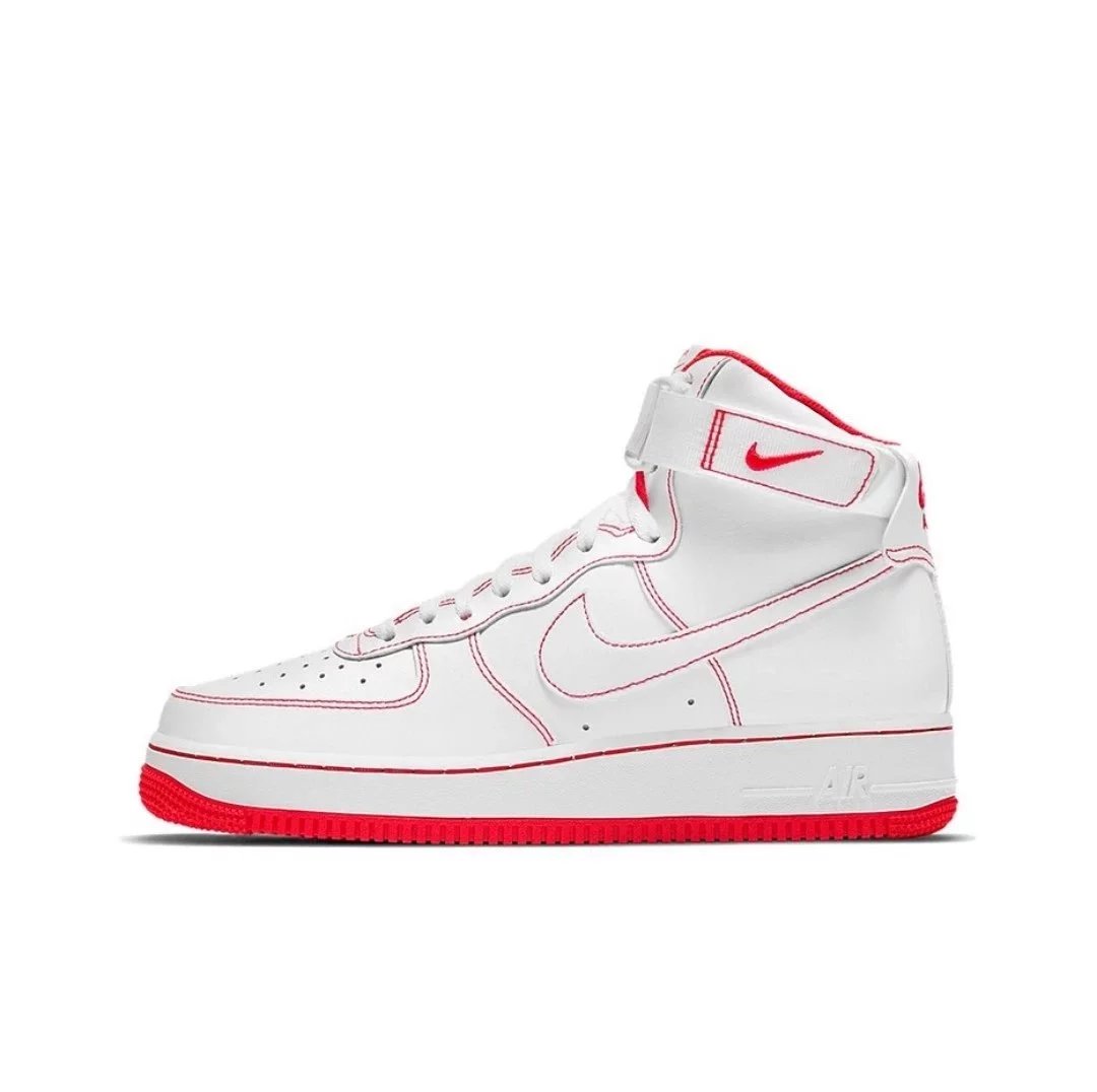 Nike Sneakers Air Force 1 High — white and red suture CV 1753-100