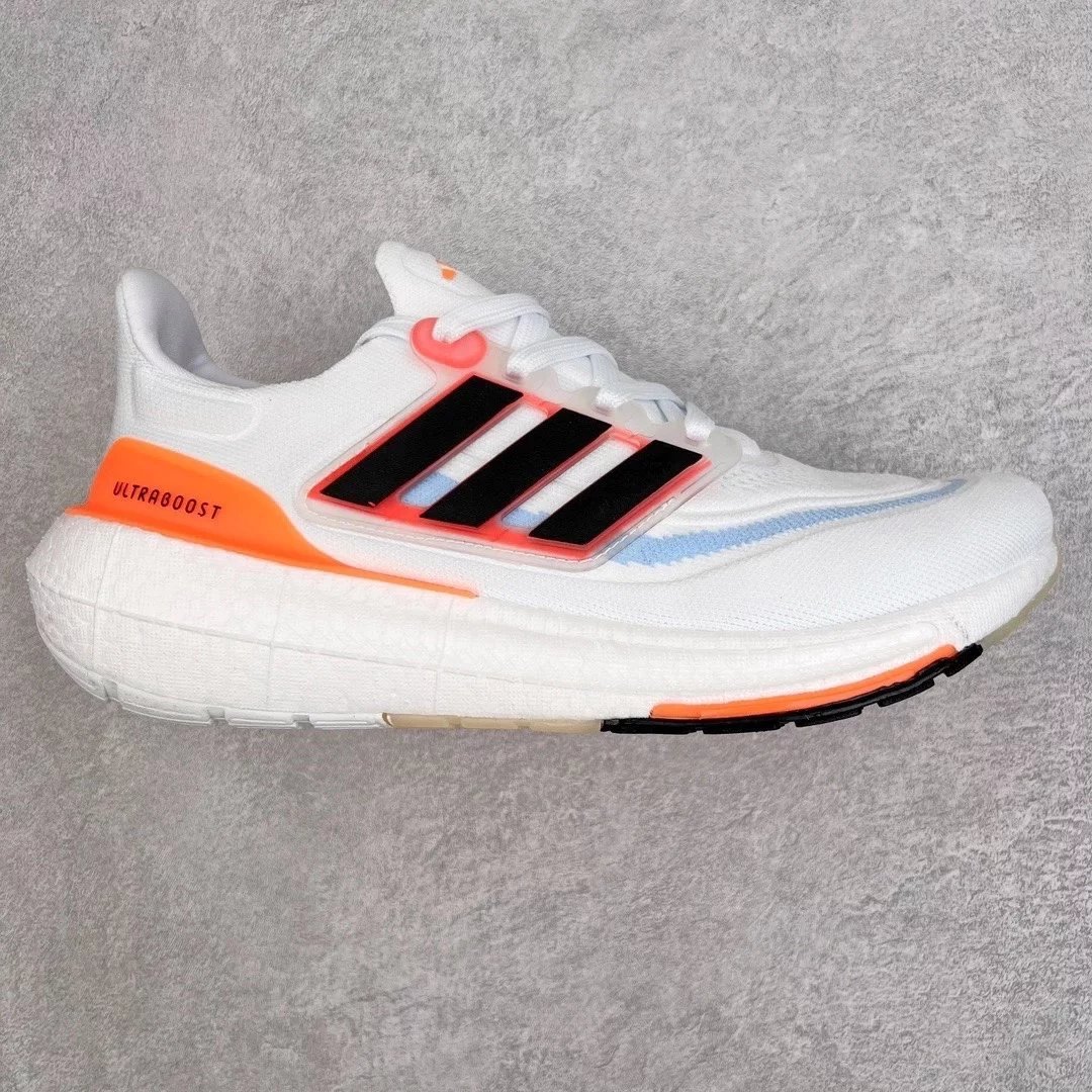 Adidas Sneakers Ultraboost Light — White, black, and orange