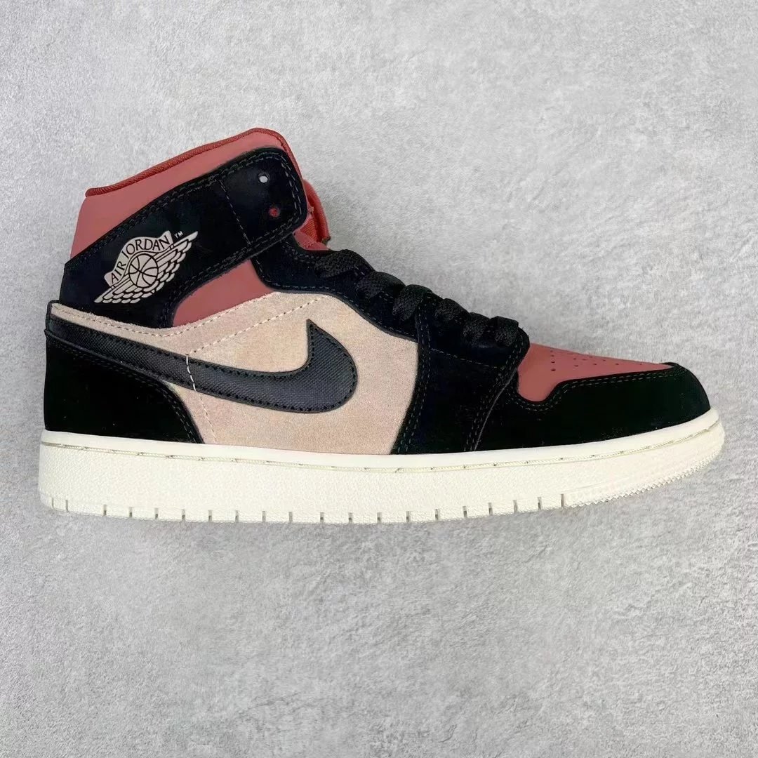 Jordan Sneakers Air 1 Mid — Black-brown