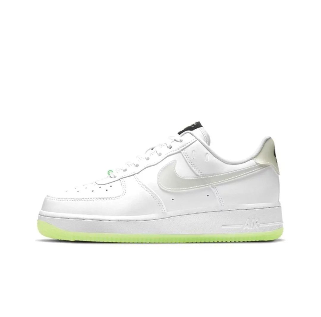 Nike Sneakers Air Force 1 Low — Smiling face white green luminous