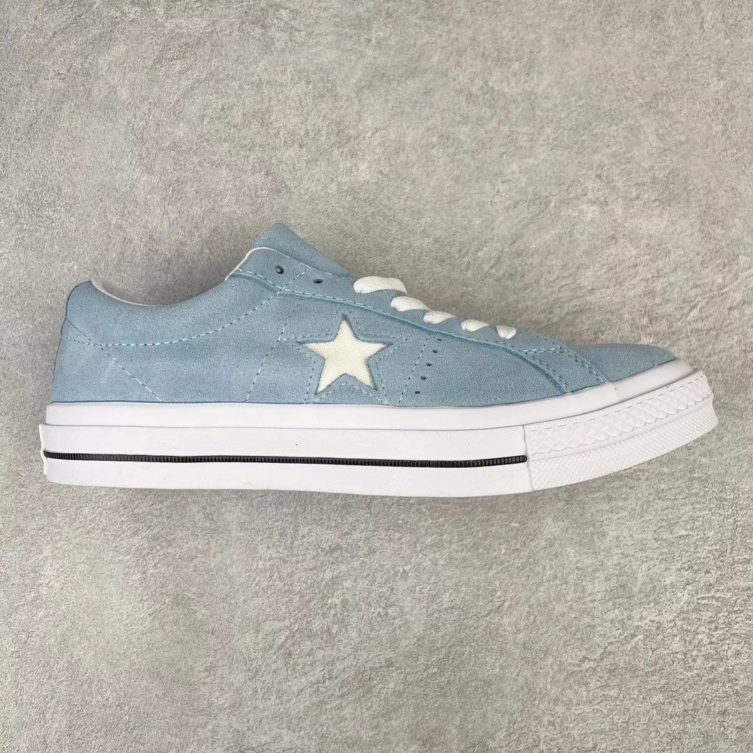 Unbranded Sneakers Low-Top Suede Star-Appliqué — Sky blue