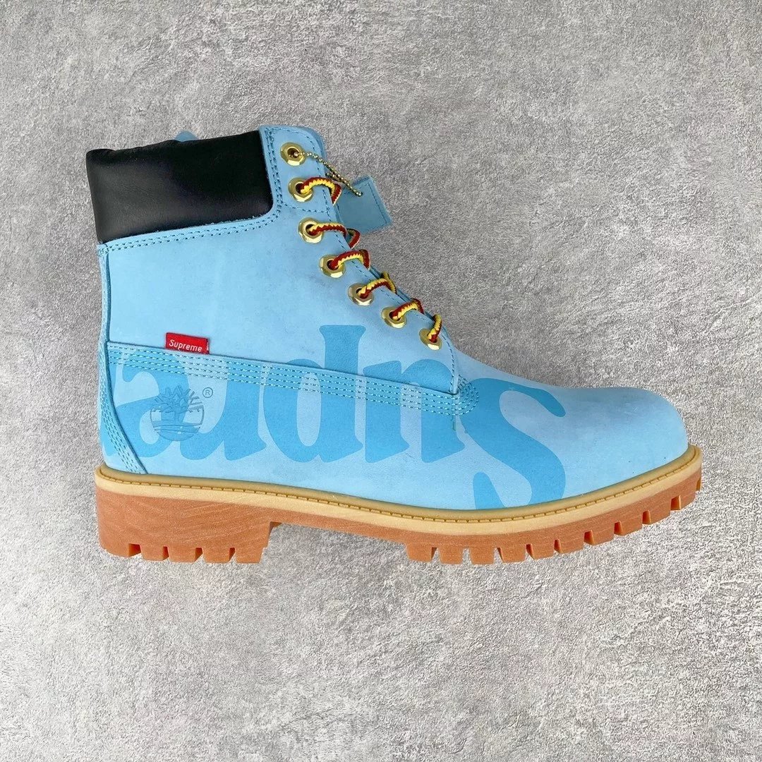 Timberland Boots Lace-Up Ankle with Lug Soles — Sky blue