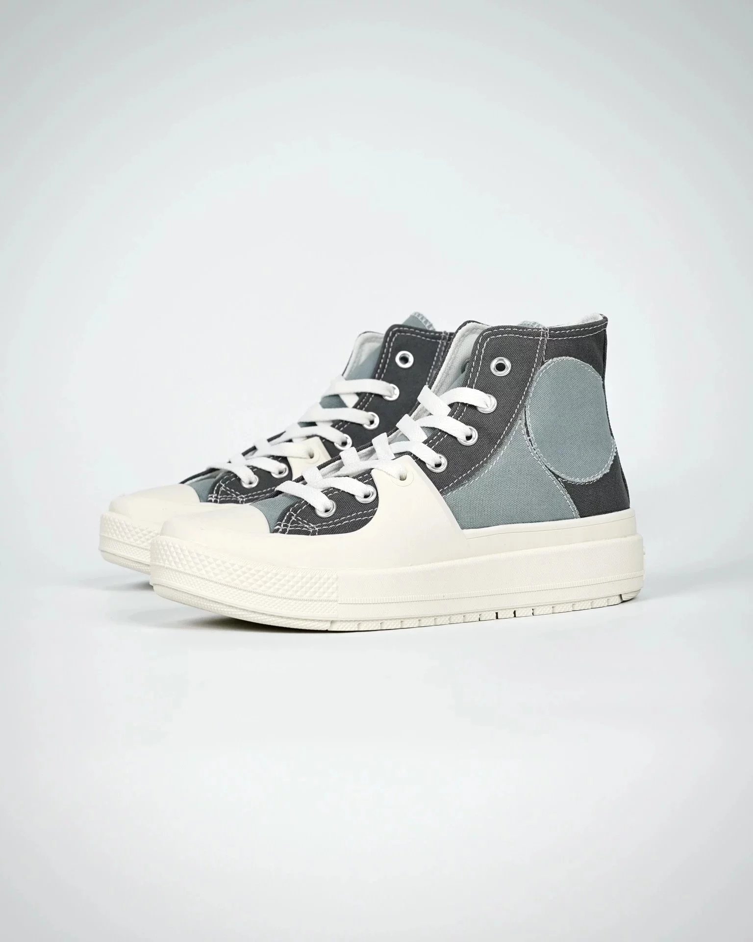 Converse Sneakers High-Top Platform Canvas — Gray-black