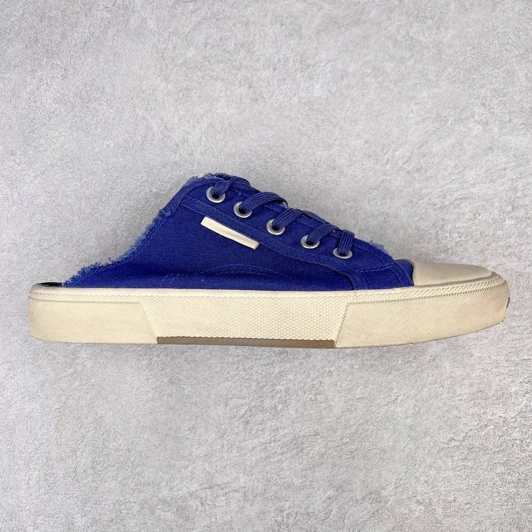 Unbranded Sneakers Distressed Denim Lace-Up — blue half-tray