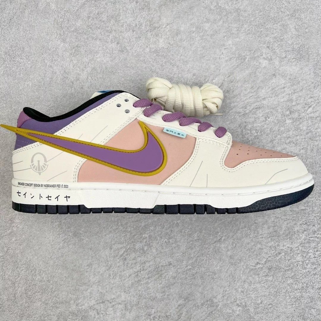Nike Sneakers Dunk Low — White-pink purple